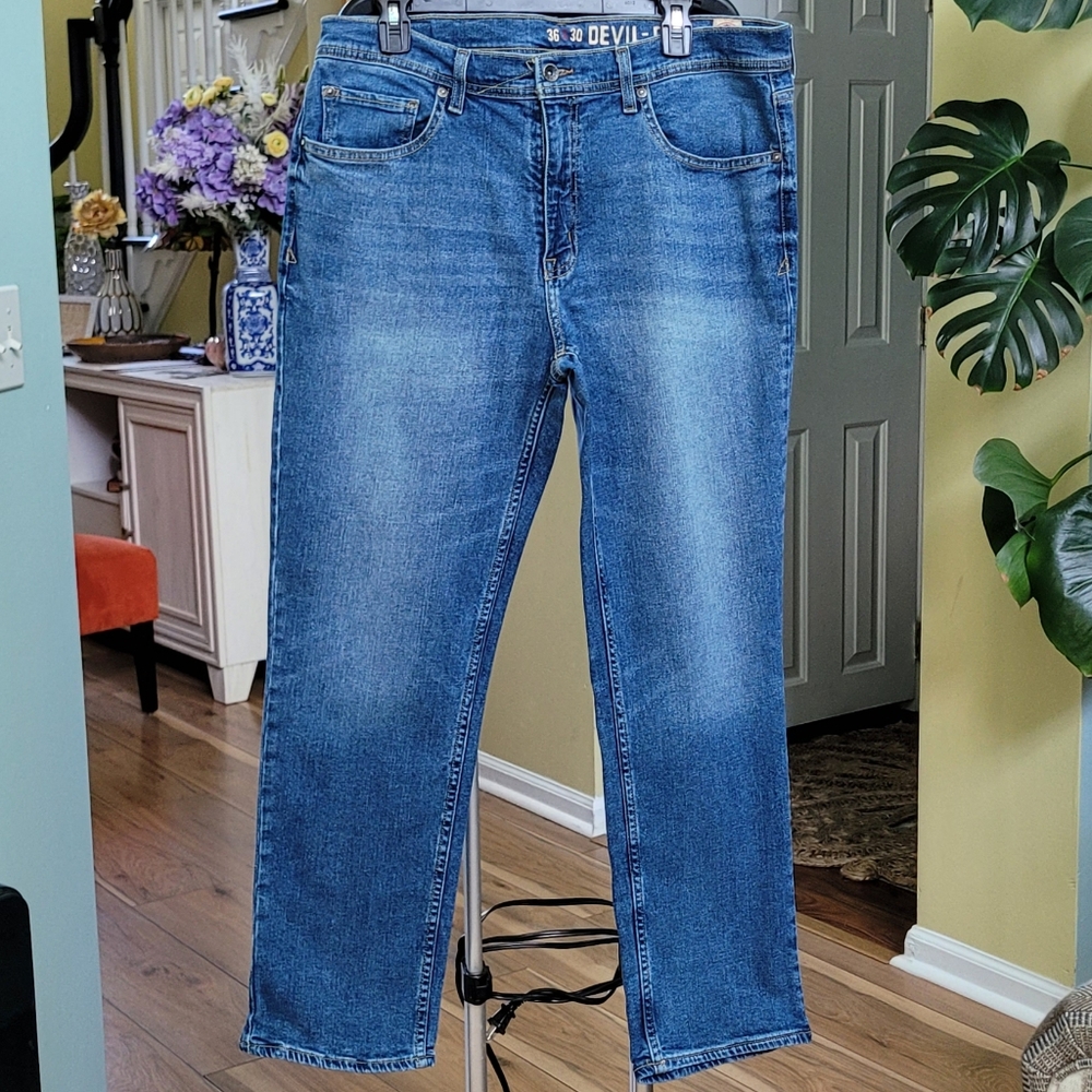 DEVIL-DOG Slim Straight Men's Jeans Size  36x30